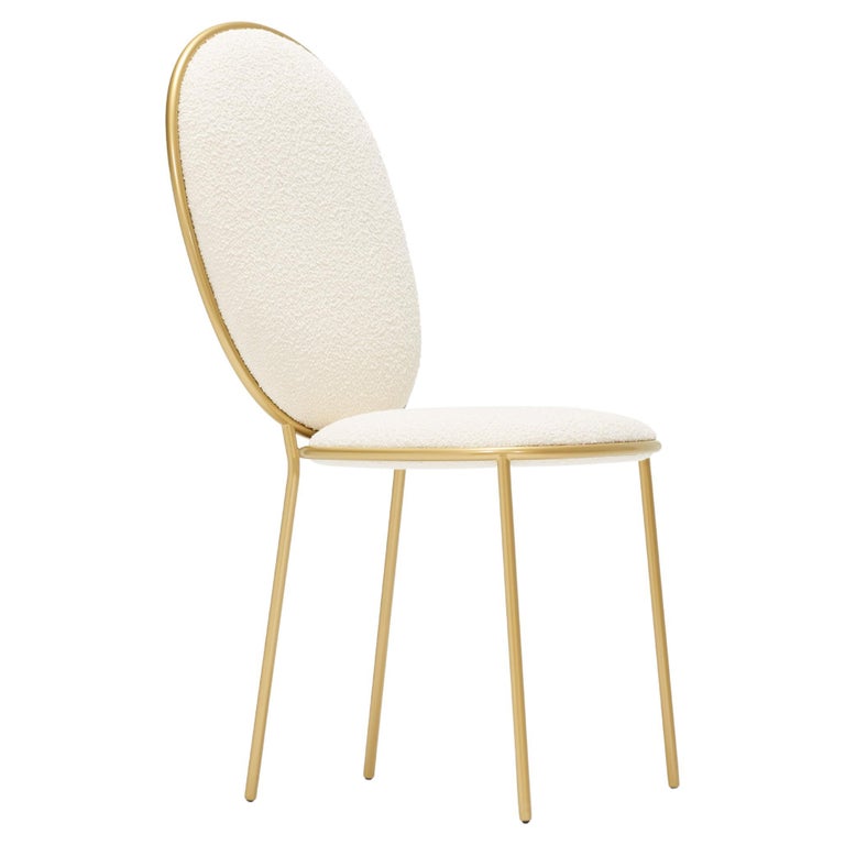 Contemporary Ivory Upholstered Dining Chair, Stay by Nika Zupanc For Sale  at 1stDibs