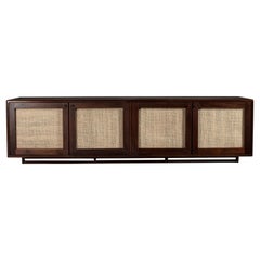 Used Contemporary Ixtle Solid Walnut Finish Credenza