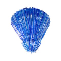 Lampada a sospensione contemporanea Jacopo Foggini, in policarbonato blu.