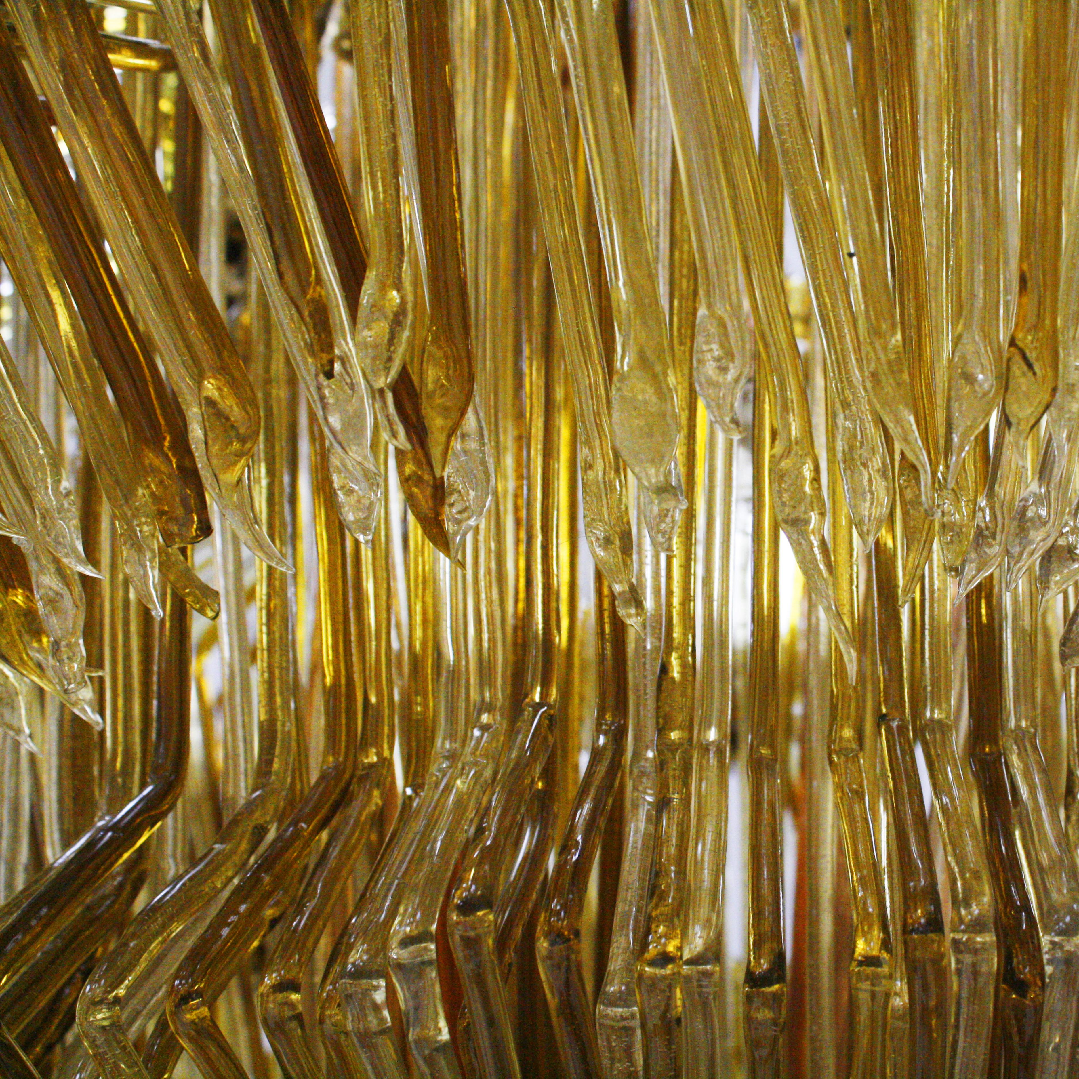 Plexiglass Contemporary Jacopo Foggini Pendant Gold and Brown Polycarbonate Italian Lamp For Sale