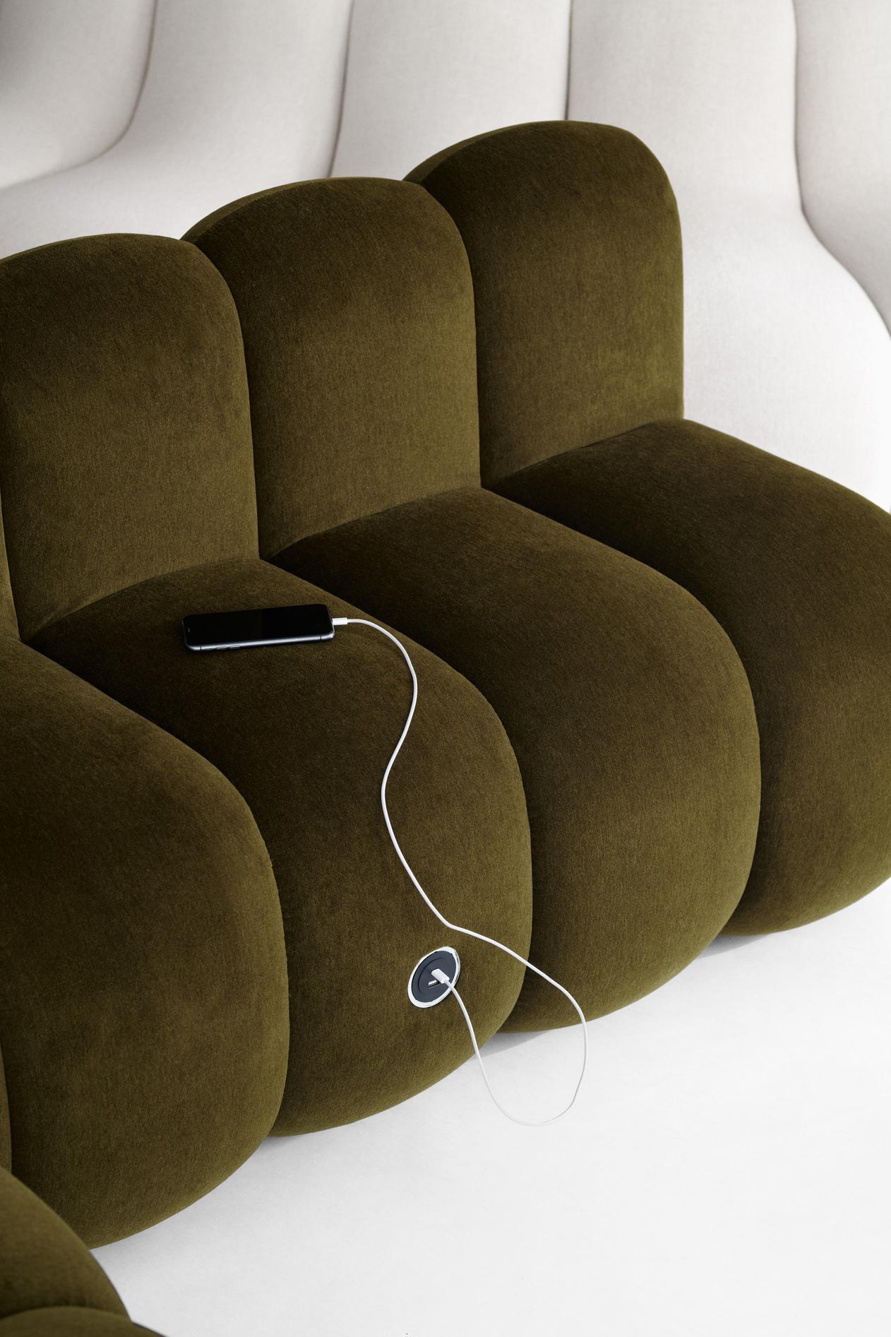 Contemporary 'Jagger' Sofa by Norr11, Dining, Setup 1, Customizable For Sale 4
