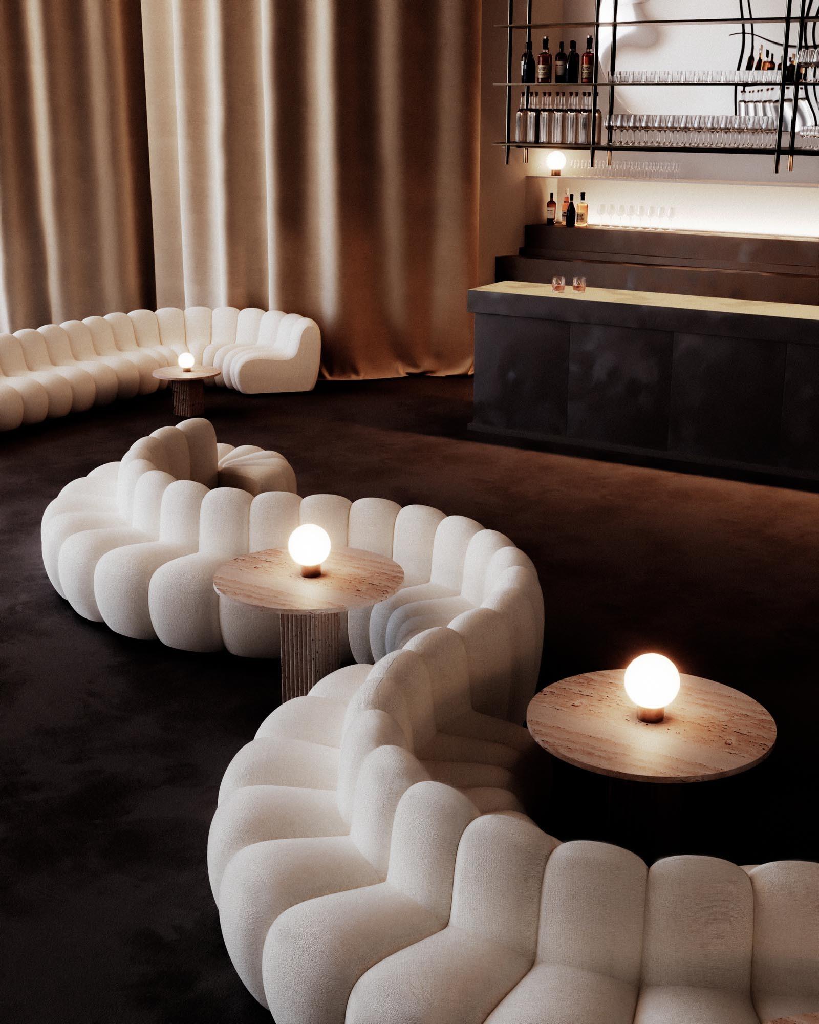 Contemporary 'Jagger' Sofa by Norr11, Dining, Setup 1, Customizable For Sale 6