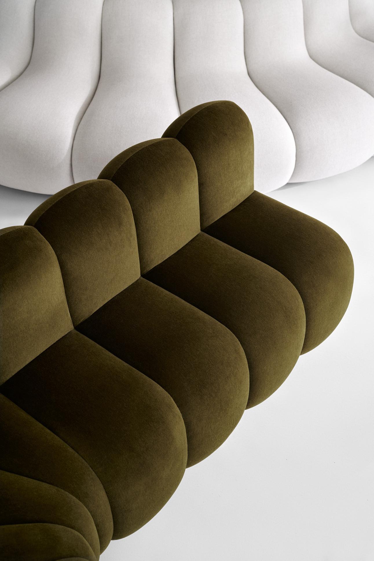 Contemporary 'Jagger' Sofa by Norr11, Dining, Setup 1, Customizable For Sale 1