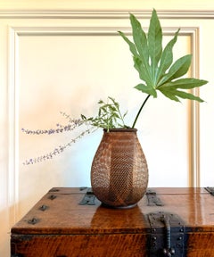 Contemporary Japanese Bamboo Basket Ikebana by Fujitsuka Shosei