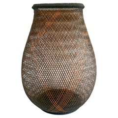 Contemporary Japanese Bamboo Basket Ikebana by Fujitsuka Shosei