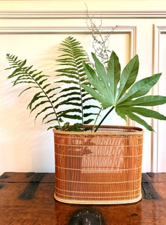 Contemporary Japanese Bamboo Basket Ikebana by Koide Bunsei