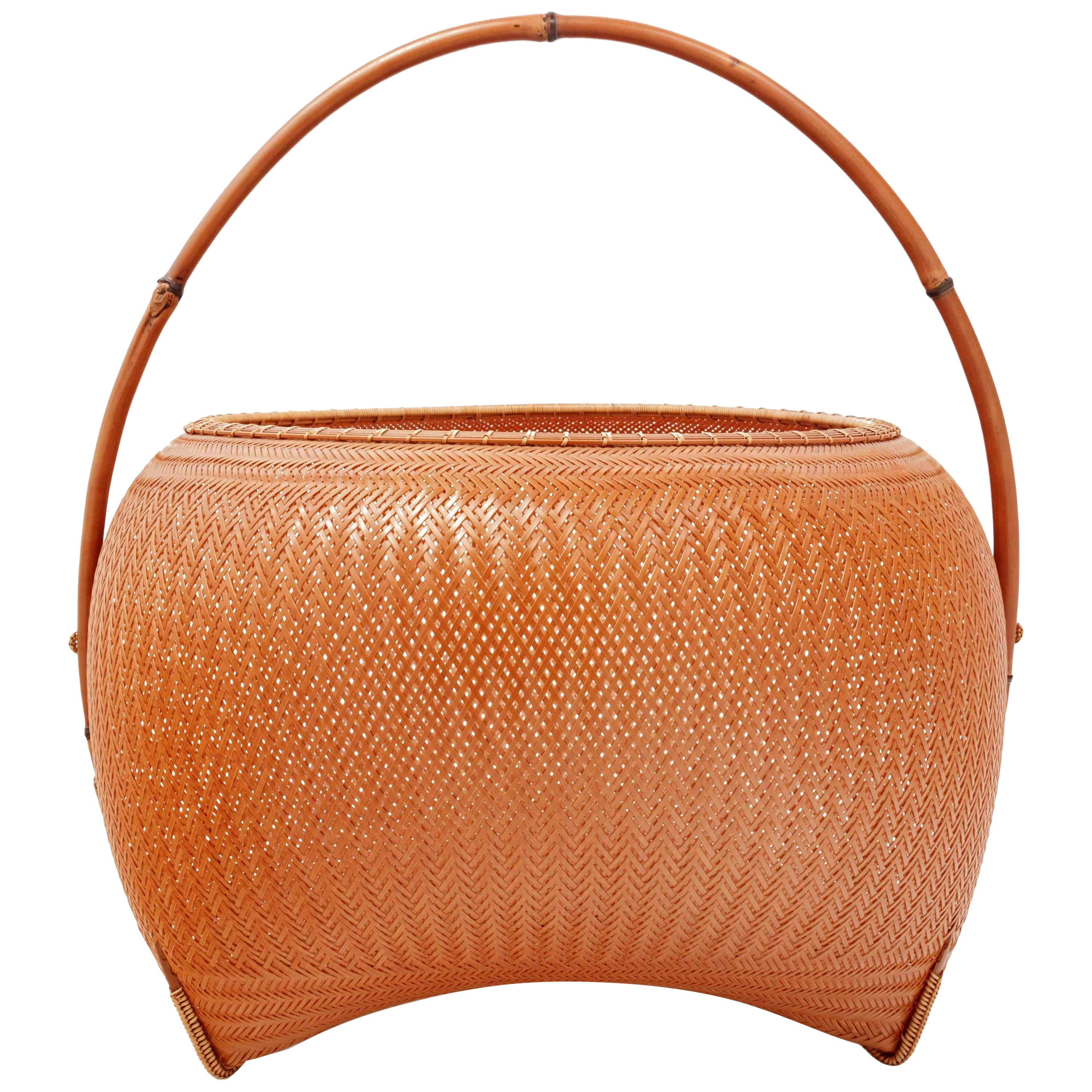 Contemporary Japanese Bamboo Basket Kawano Shoko at 1stDibs