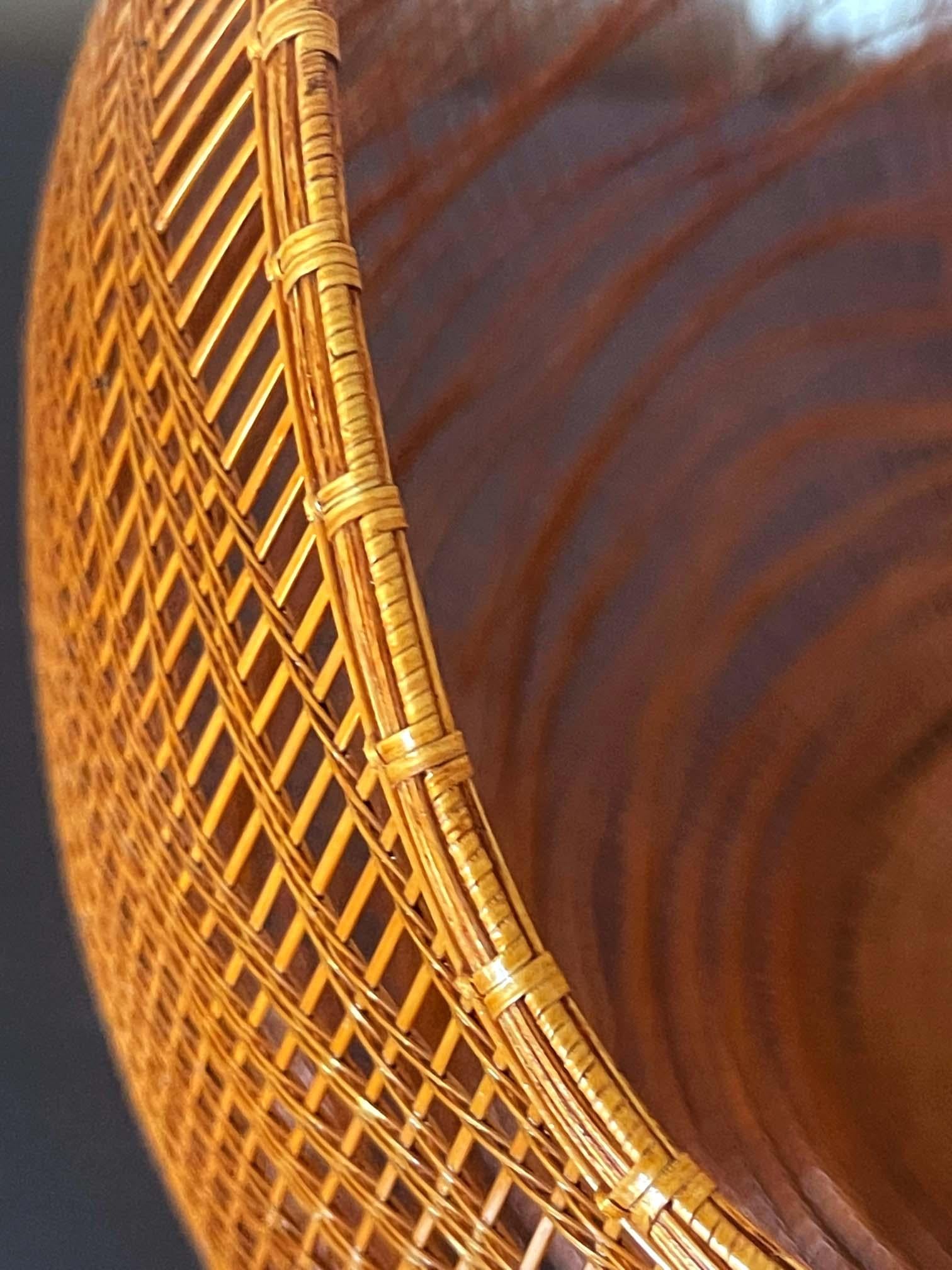 Contemporary Japanese Bamboo Basket Sculpture by Morikami Jin 9