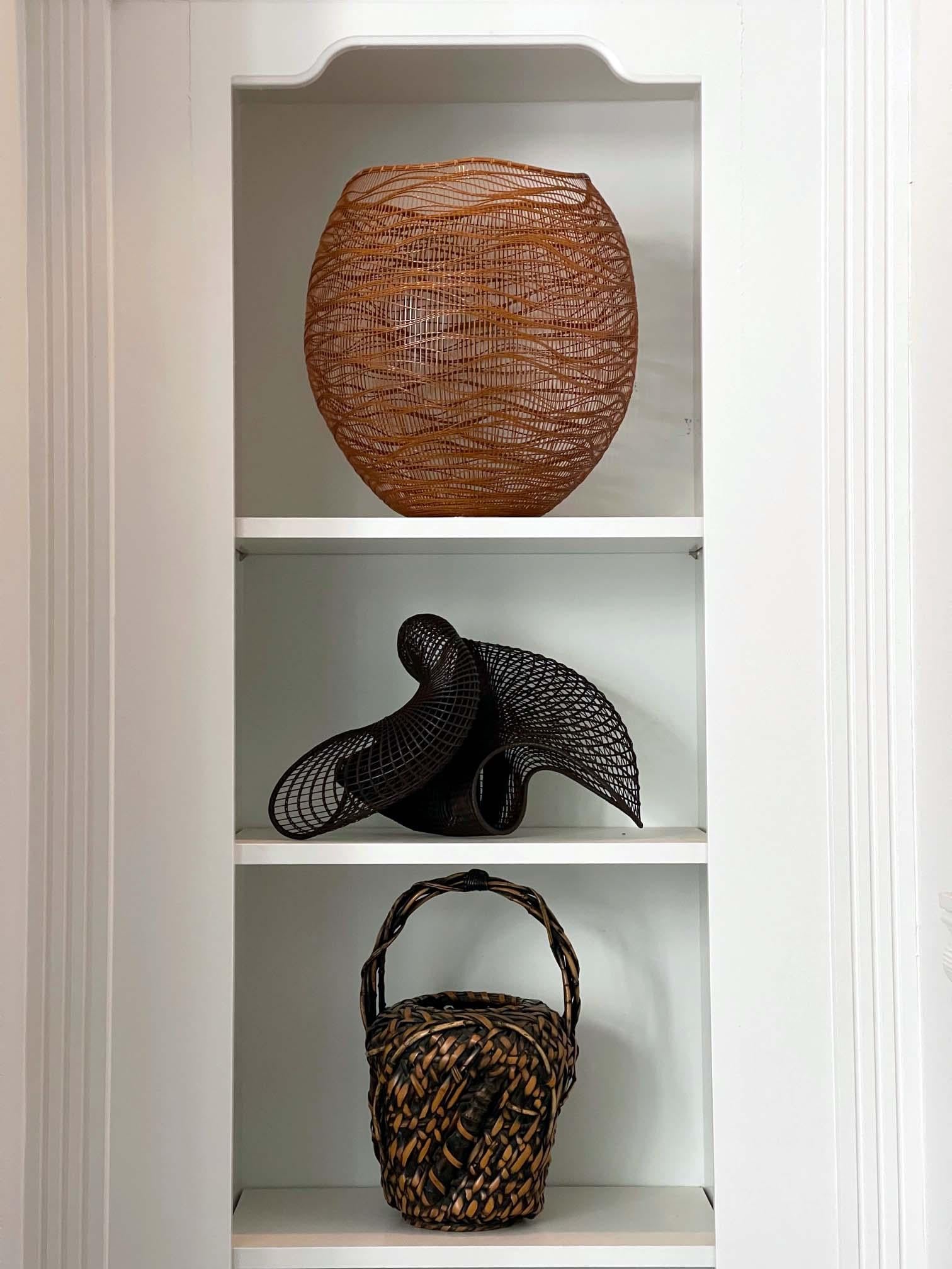 Contemporary Japanese Bamboo Basket Sculpture by Morikami Jin 11