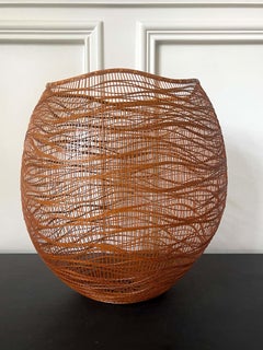 Contemporary Japanese Bamboo Basket Sculpture by Morikami Jin