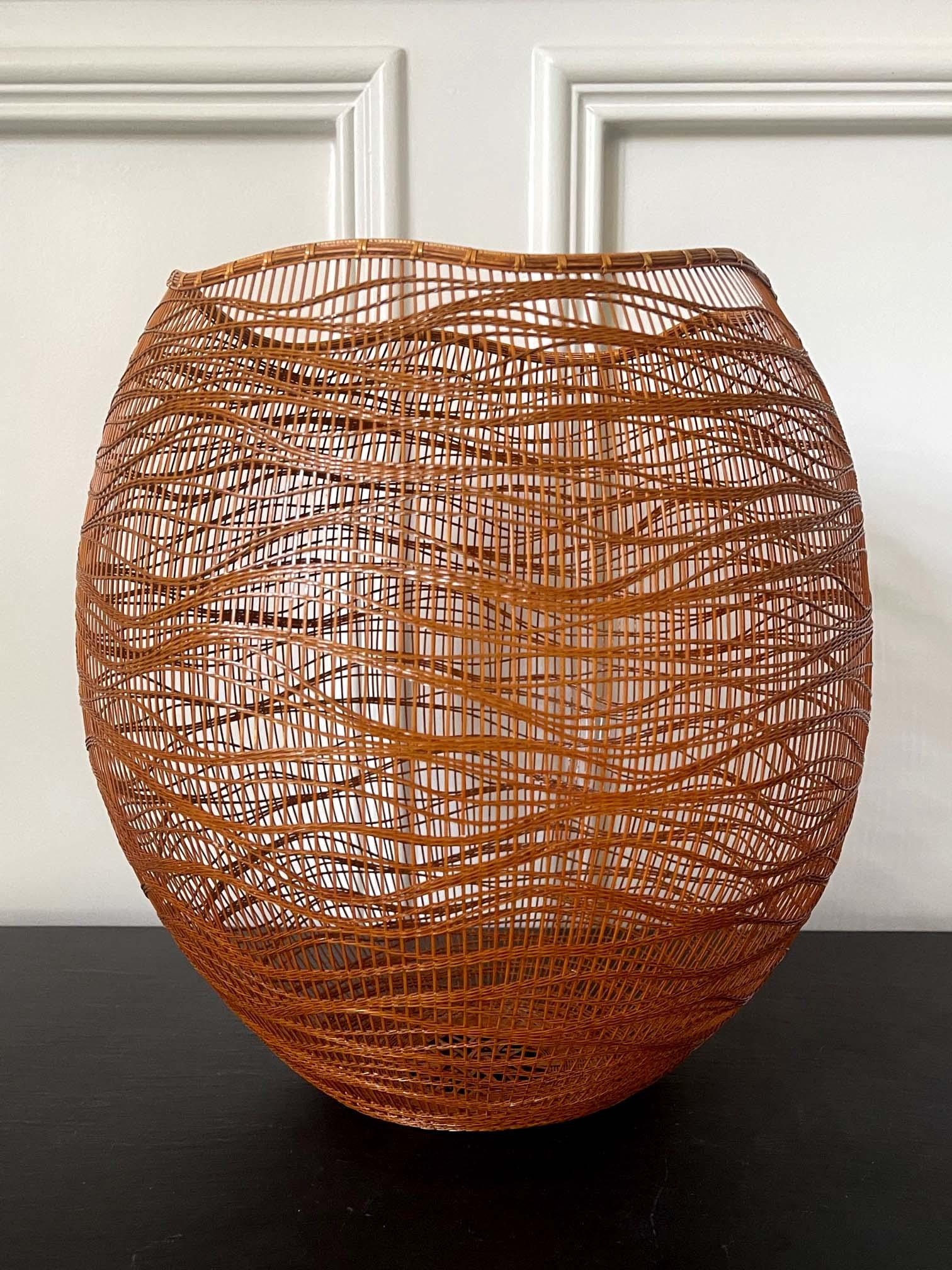 Contemporary Japanese Bamboo Basket Sculpture by Morikami Jin 1