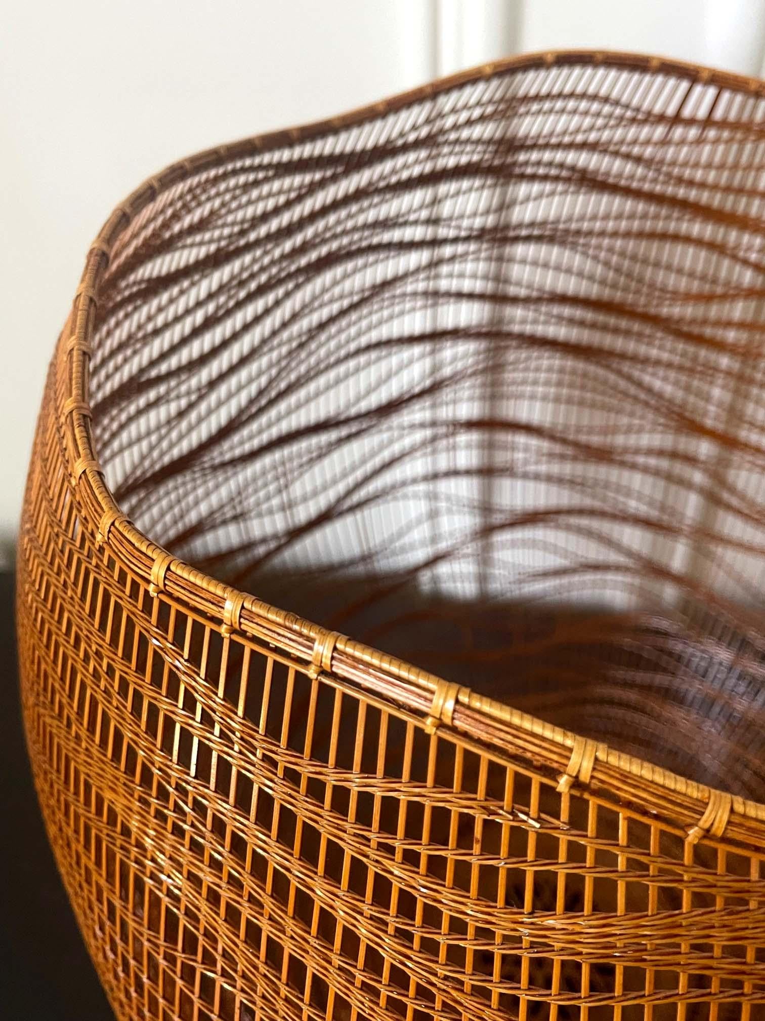 Contemporary Japanese Bamboo Basket Sculpture by Morikami Jin 4