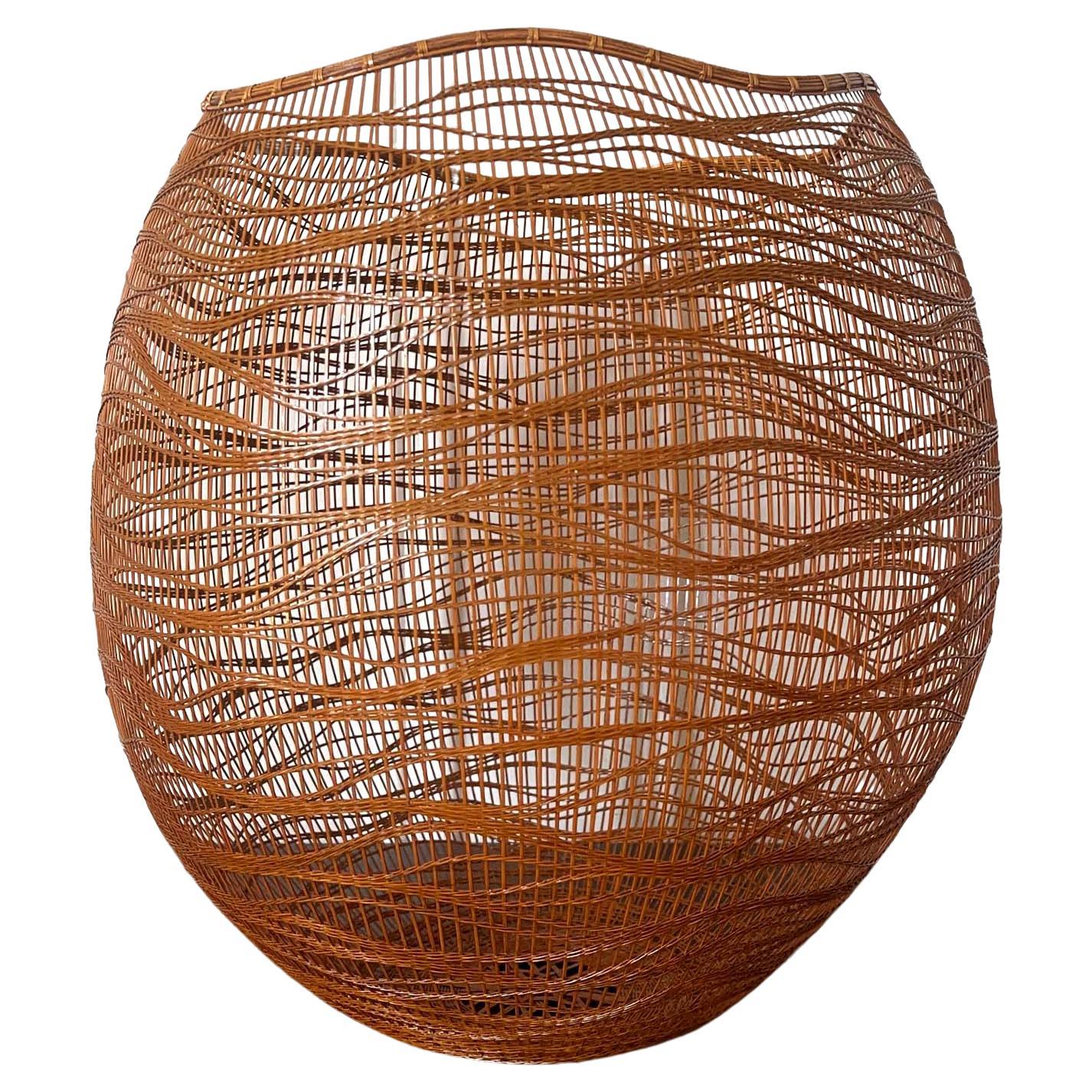 Contemporary Japanese Bamboo Basket Sculpture by Morikami Jin