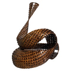 Contemporary Japanese Bamboo Basketry Sculpture Attributed to Honma Hideaki