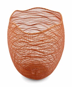 Contemporary Japanese Bamboo Sculptural Basket Morikami Jin