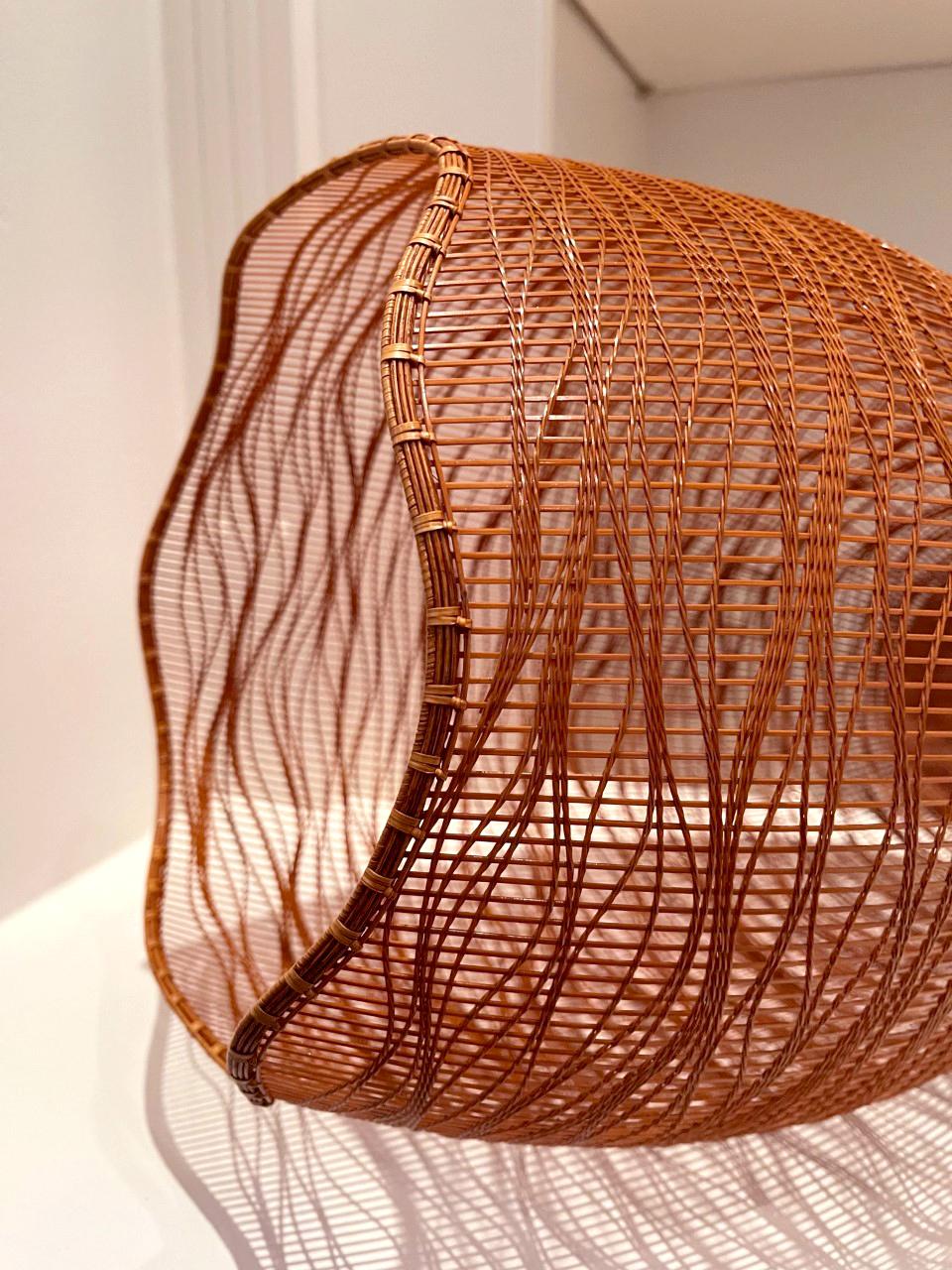 Contemporary Japanese Bamboo Sculptural Basket Morikami Jin 2