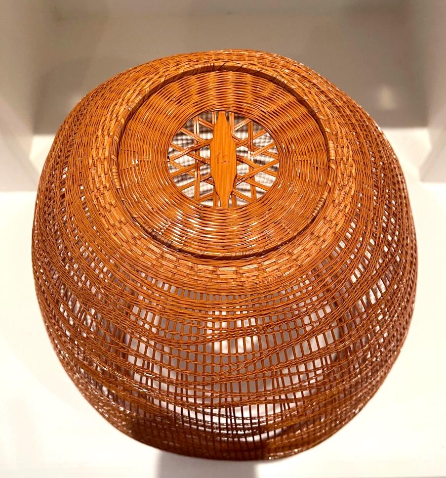 Contemporary Japanese Bamboo Sculptural Basket Morikami Jin 3