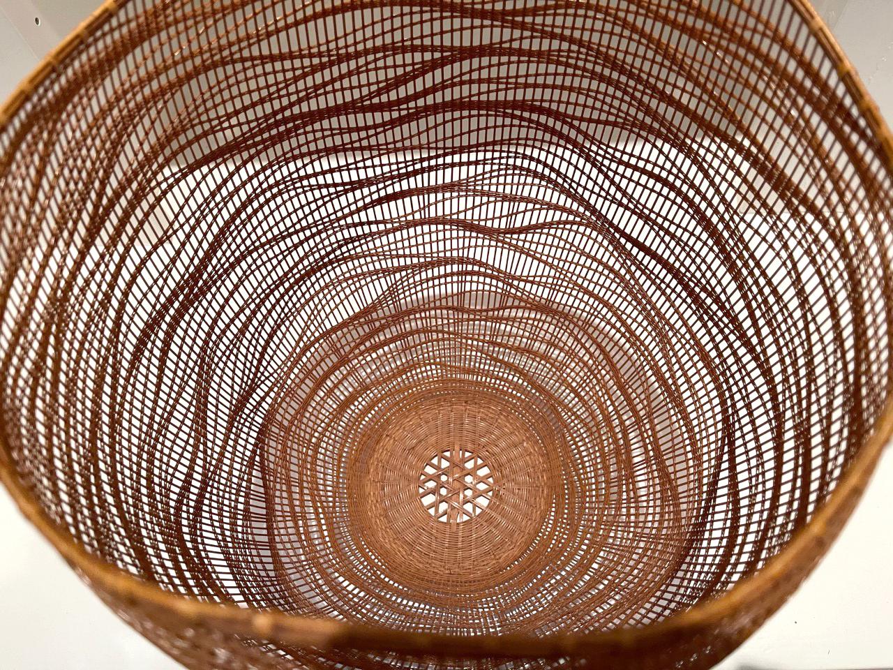 Contemporary Japanese Bamboo Sculptural Basket Morikami Jin 4