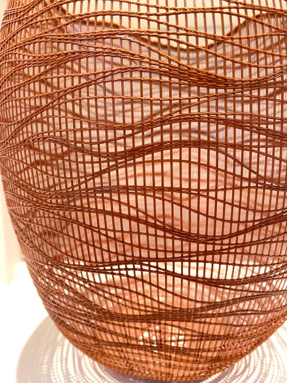 Contemporary Japanese Bamboo Sculptural Basket Morikami Jin 5