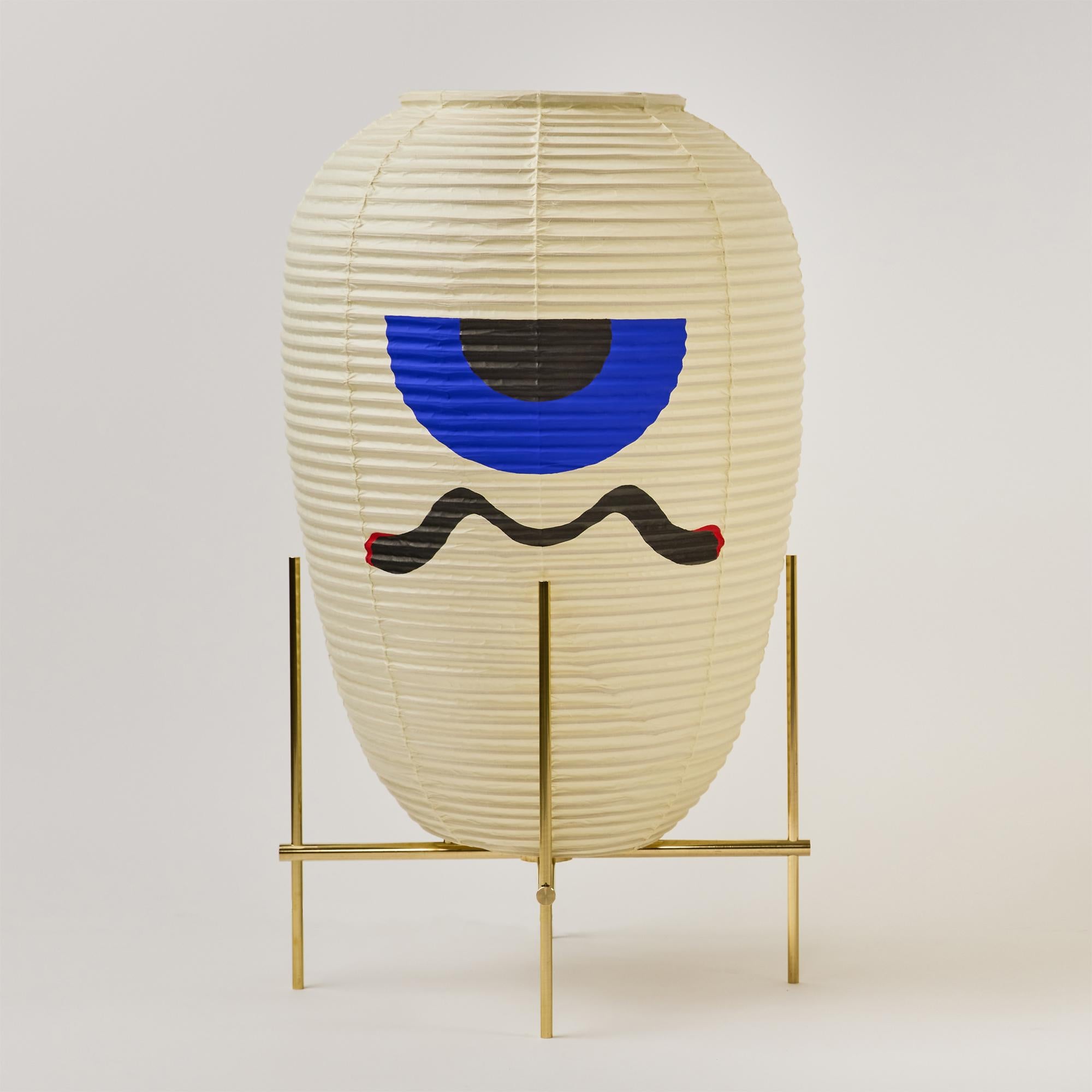Contemporary Japanese Chochin Floor Lamp Limited Edition #2 Zen Washi In New Condition For Sale In Shibuya-ku, Tokyo