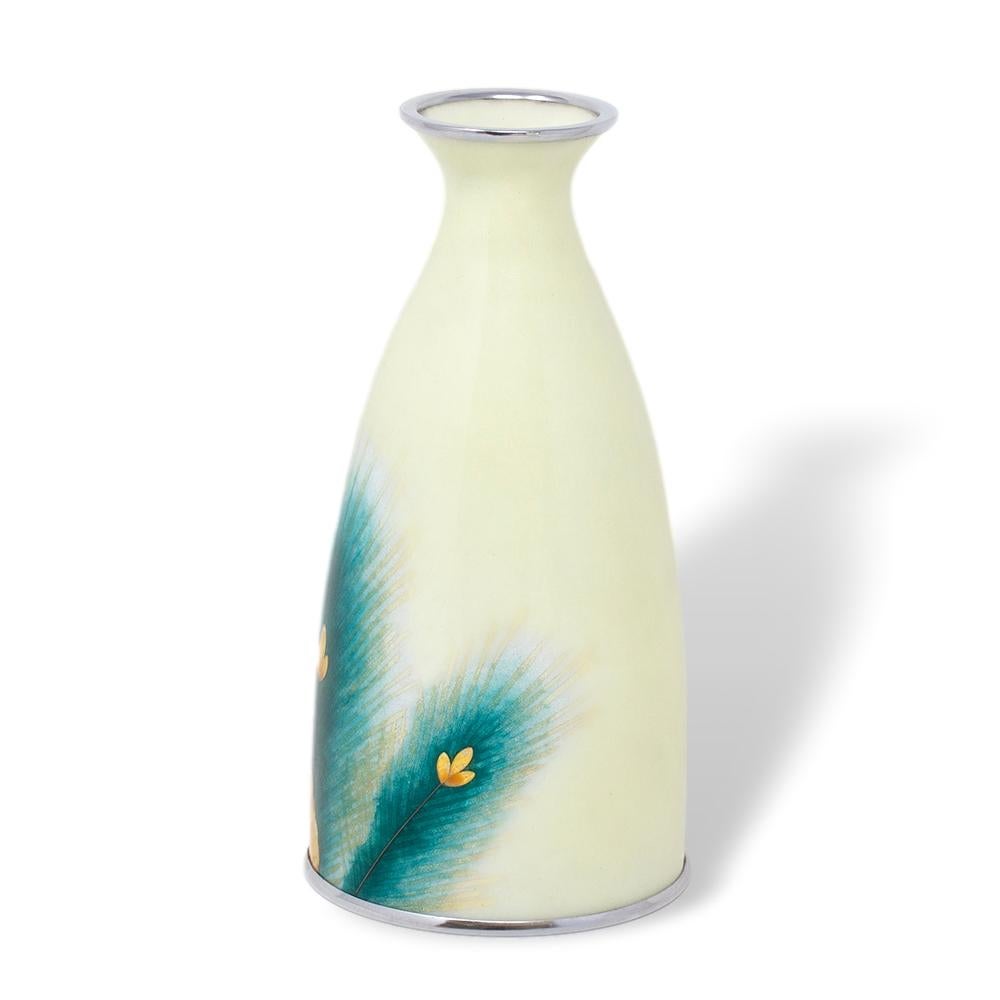 Cloissoné Contemporary Japanese Cloisonne Enamel Vase Tamura For Sale