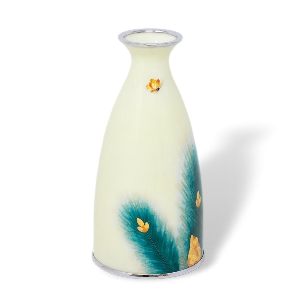Contemporary Japanese Cloisonne Enamel Vase Tamura For Sale 1