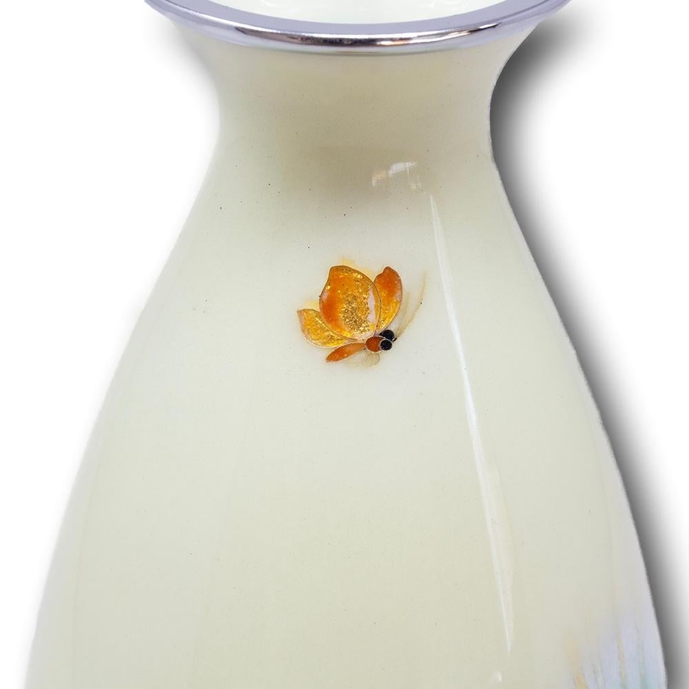 Contemporary Japanese Cloisonne Enamel Vase Tamura For Sale 2