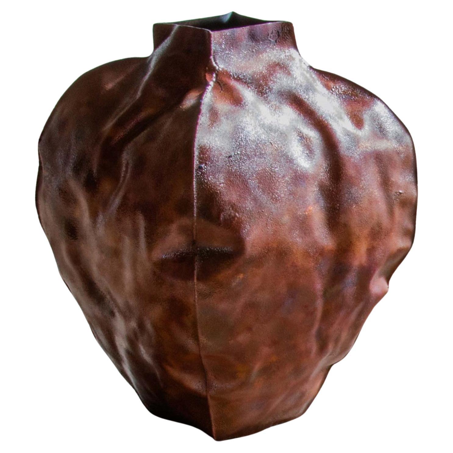 Vase japonais contemporain en cuivre Cloissoné Vase Shippo 2 par Yochiya Studio