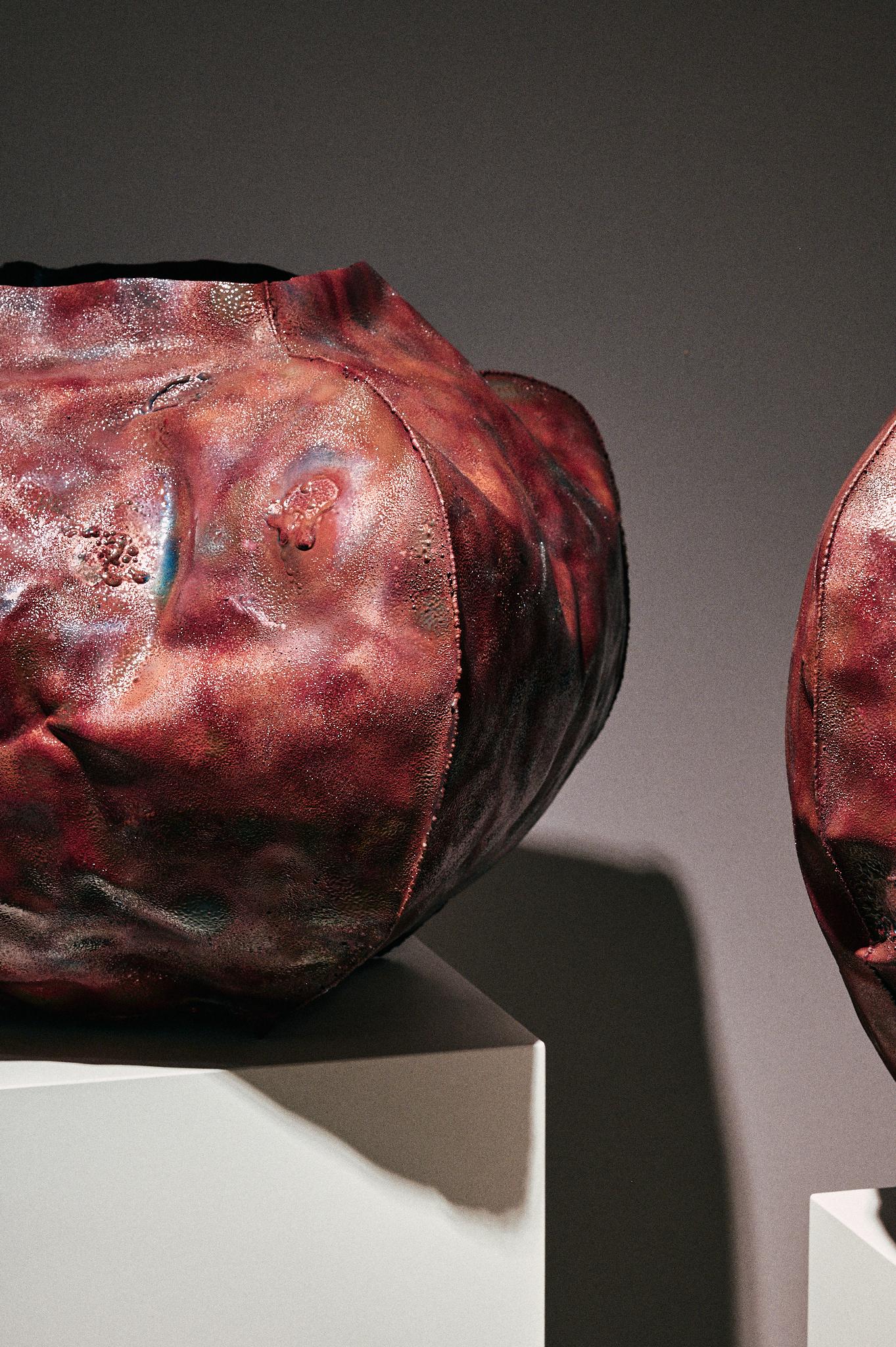 Vase japonais contemporain en cuivre Cloissoné Vase Shippo par Yochiya Studio Neuf - En vente à Amsterdam, NL