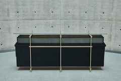 Console japonaise contemporaine avec écran pliant Zen Japanese Modern