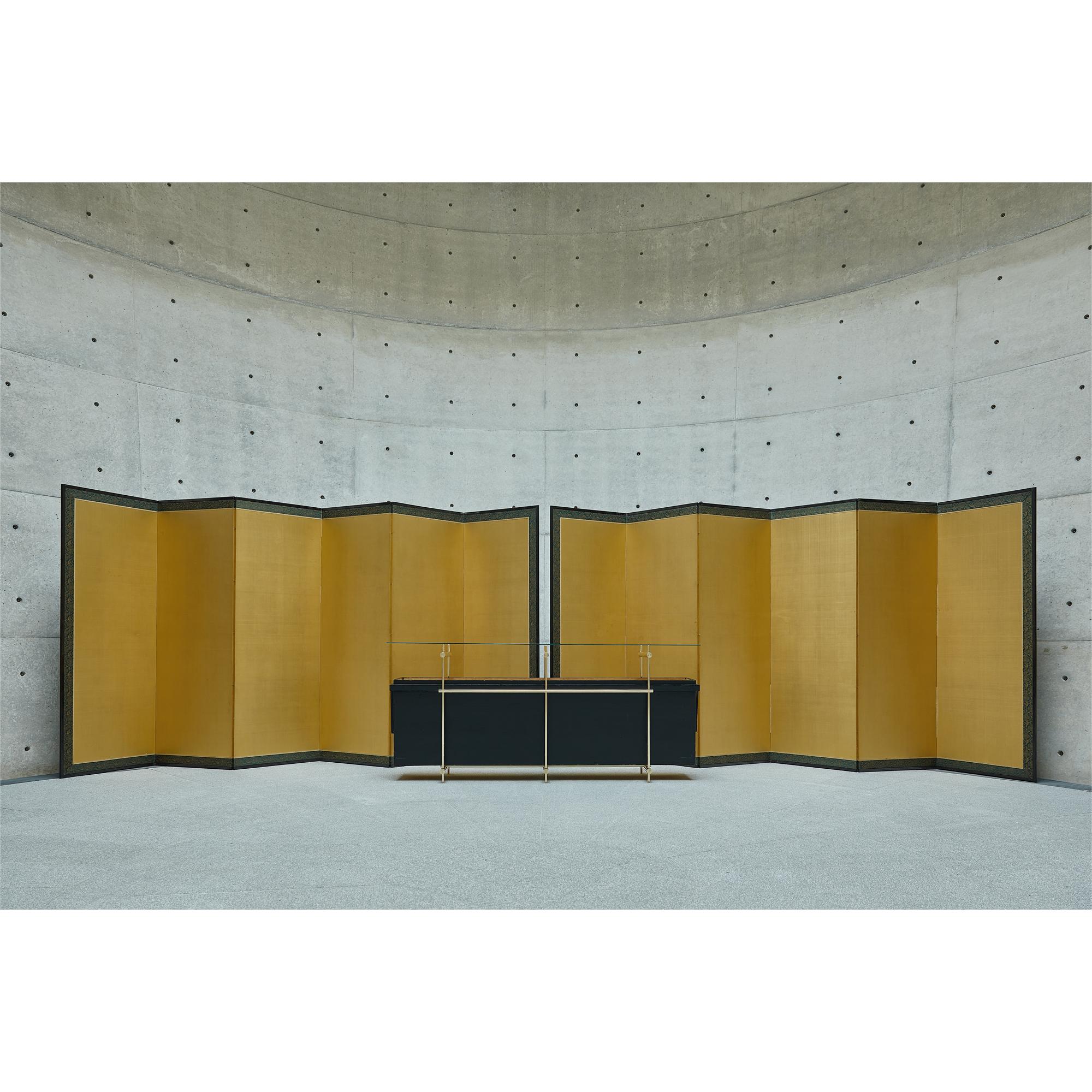 Zeitgenössische japanische Konsole mit klappbarem Raumteiler Zen Japanische Moderne im Angebot 3
