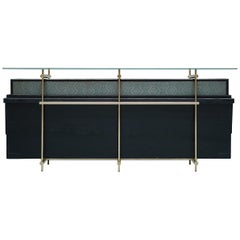Console japonaise contemporaine avec écran pliant Zen Japanese Modern