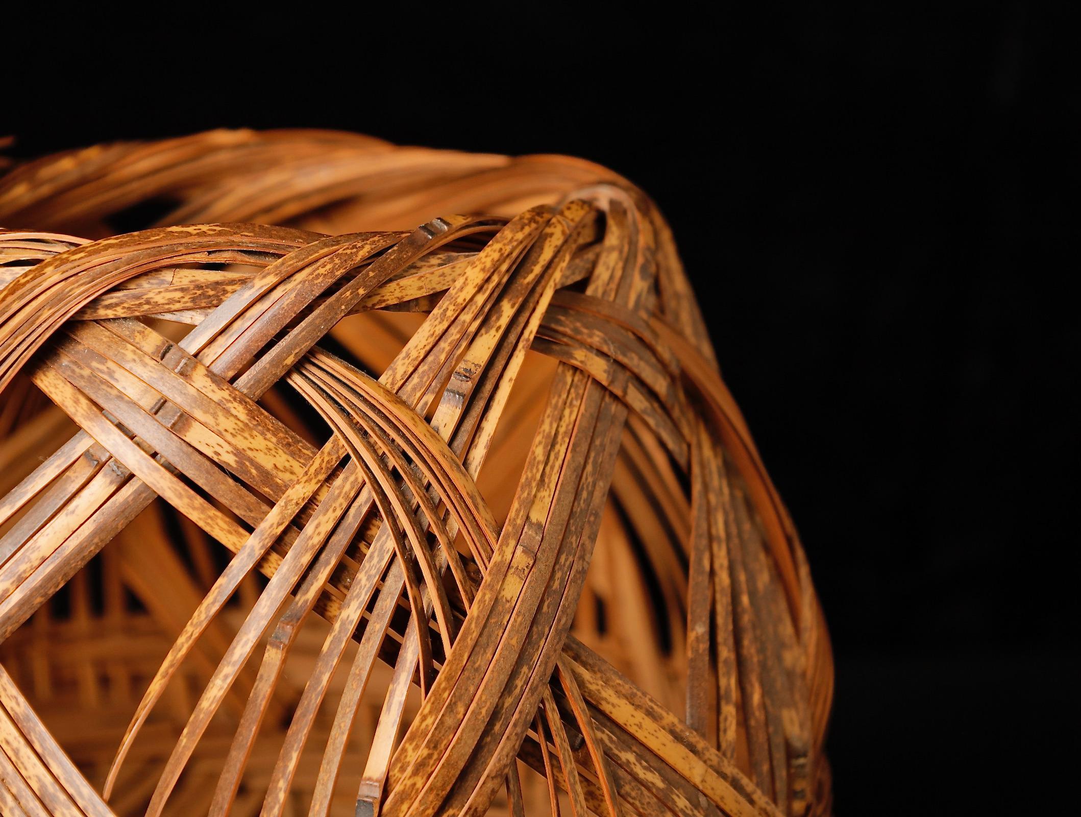 Contemporary Japanese Ikebana Bamboo Basket 7