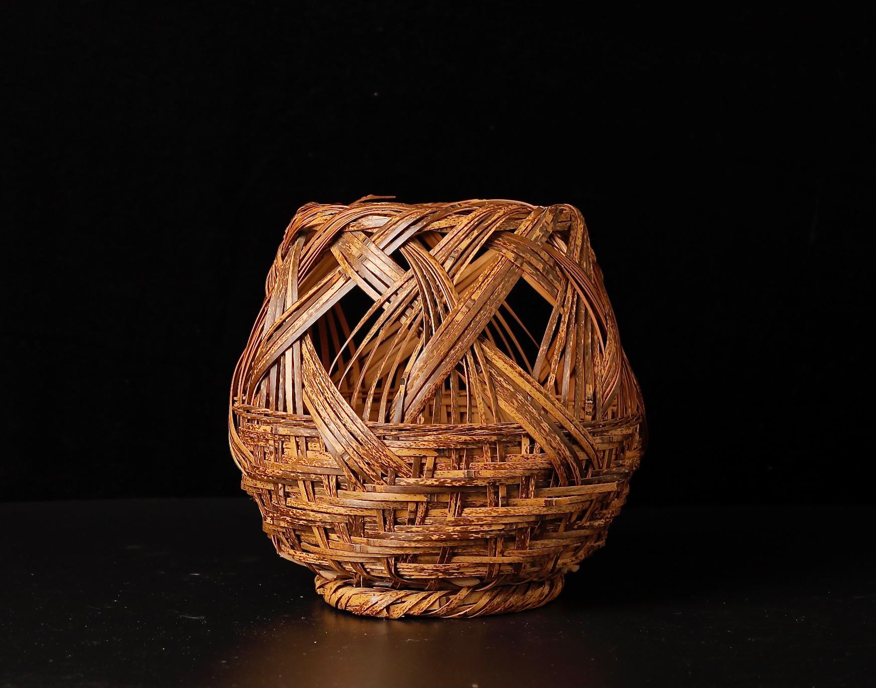 20th Century Contemporary Japanese Ikebana Bamboo Basket