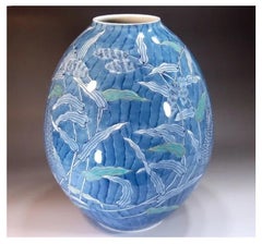 Moderne japanische Vase aus Imari-Arita-Porzellan