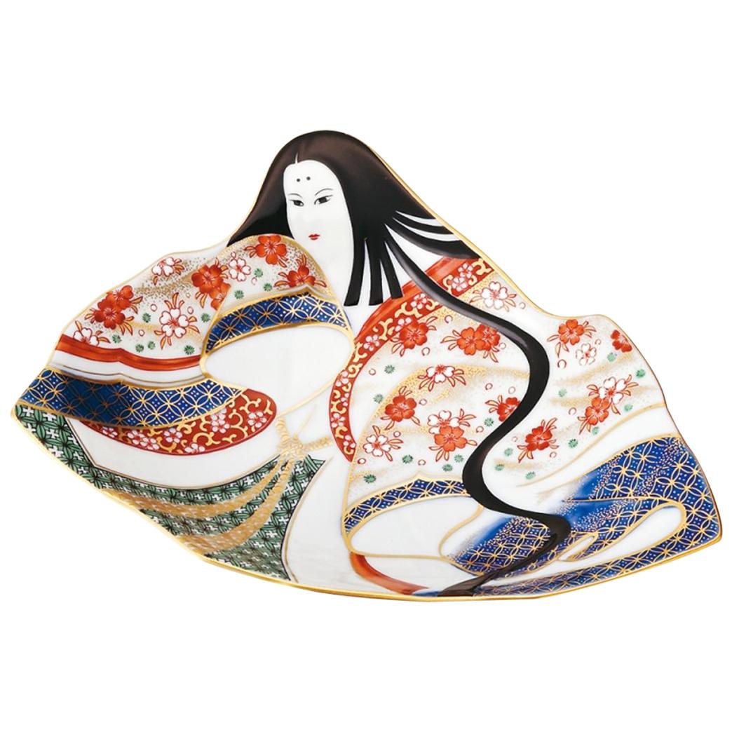 Contemporary Japanese Imari Gilded Porcelain Dish 
