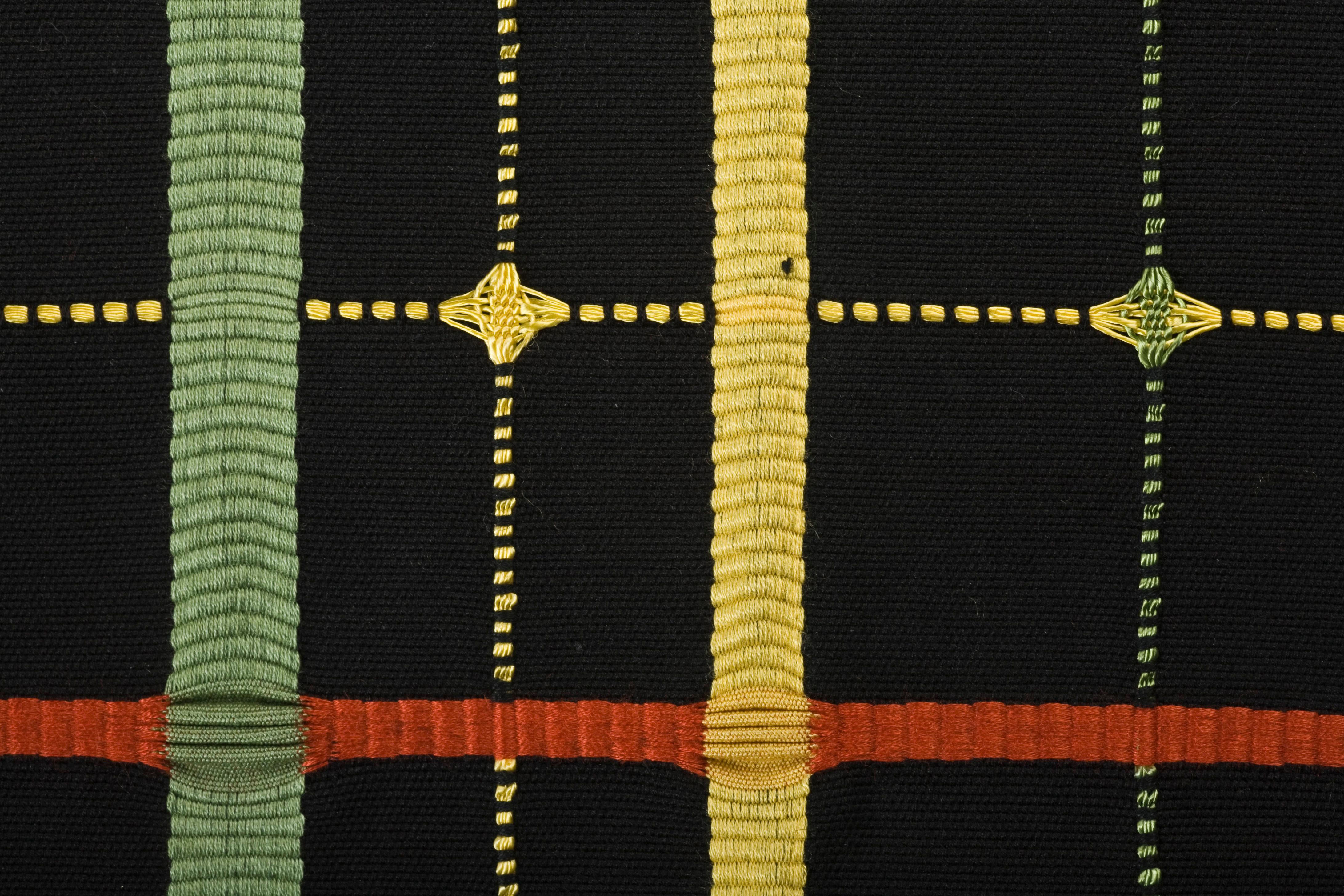 20th Century Contemporary Japanese Obi Silk Braiding Techniques Applied For Sale