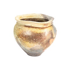 Contemporary Japanese Shigaraki Pottery Vase