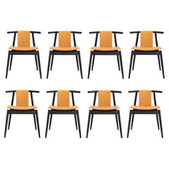 Contemporary Japanese Style Dining Chairs-Set of 8