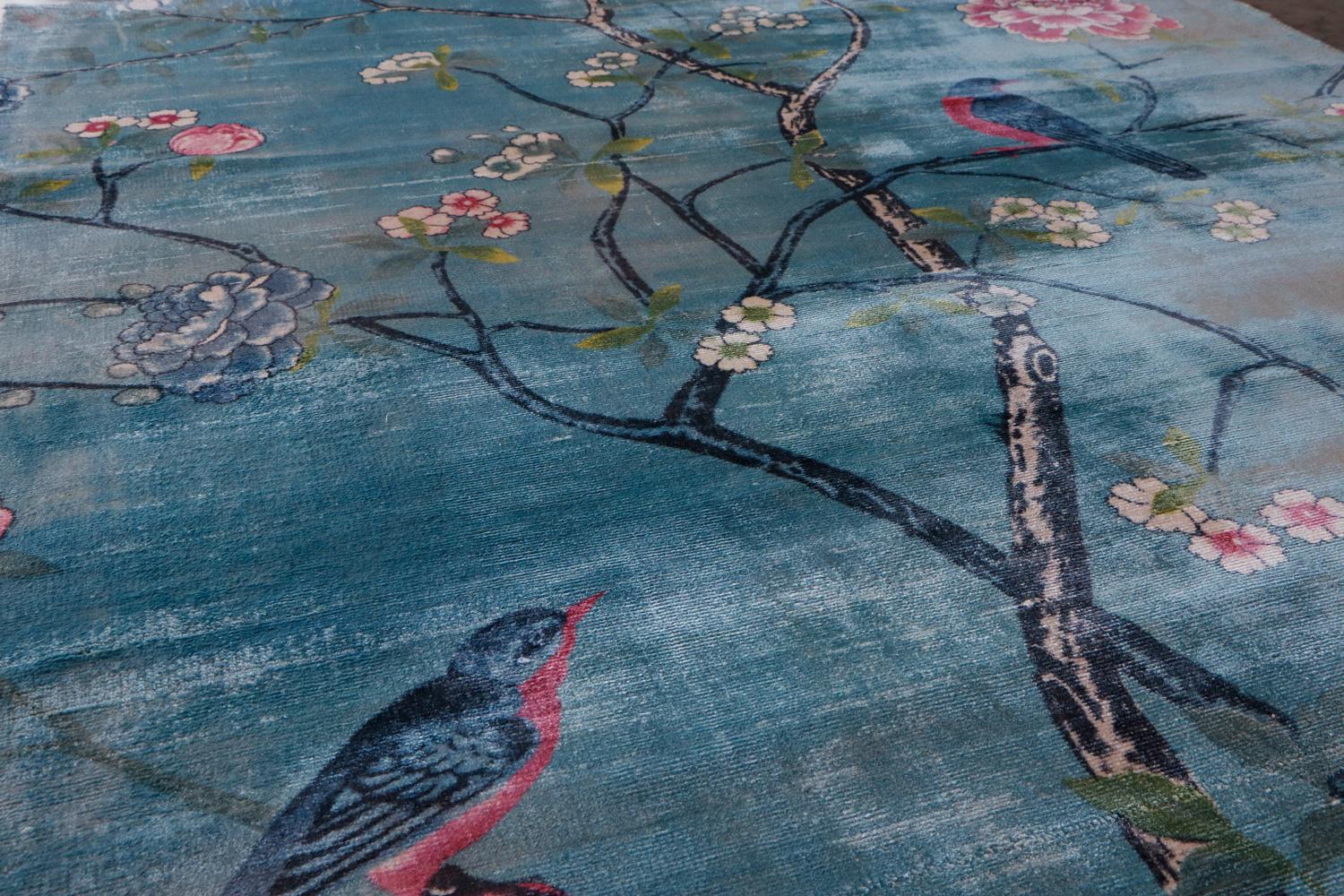 Contemporary Japanese Style Drawings Colorful Rug by Deanna Comellini ...