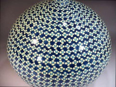 Contemporary Japanese Yellow Blue Porcelain Vase by Master Artist