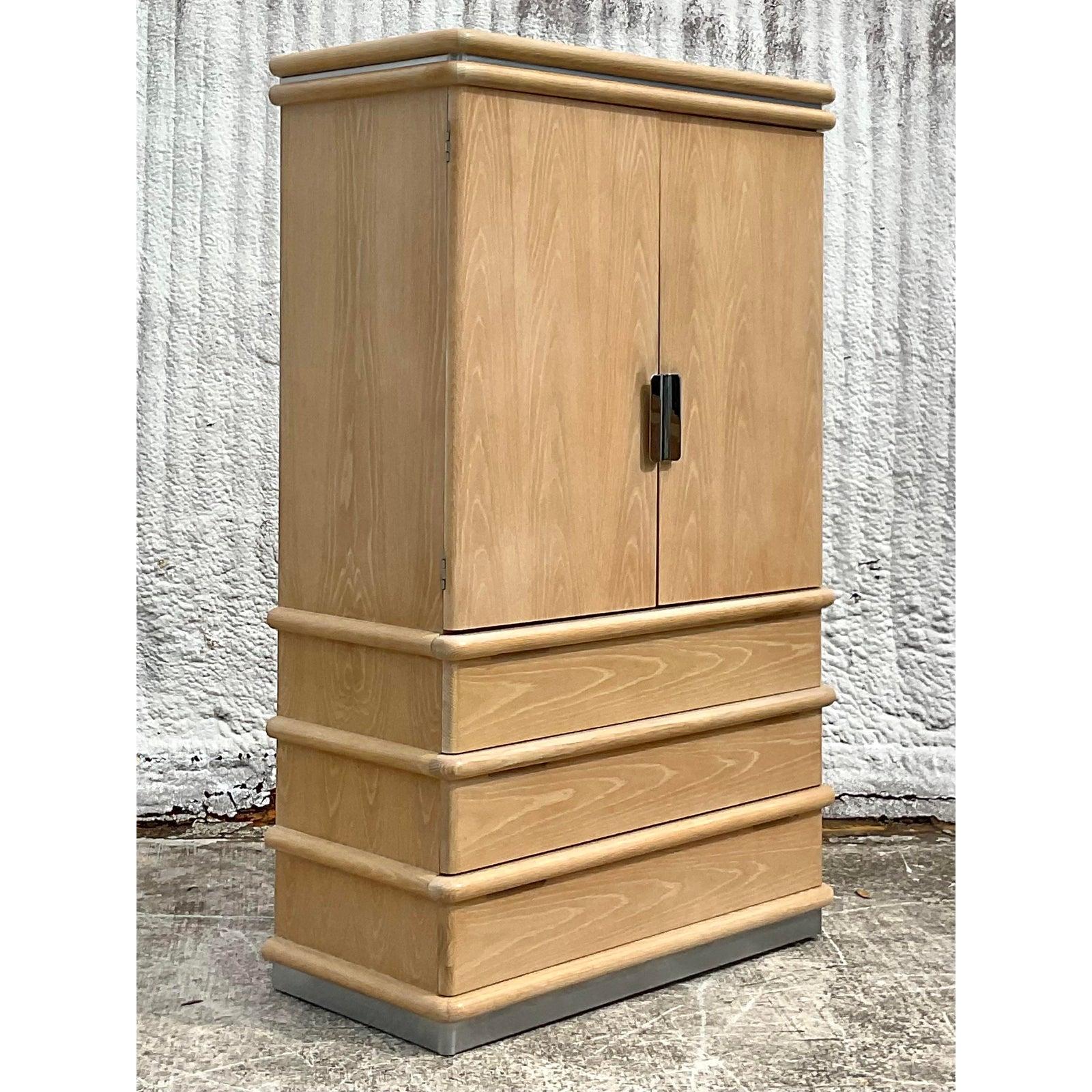 Contemporary Jay Spectre for Century Furniture Armoire In Excellent Condition In West Palm Beach, FL