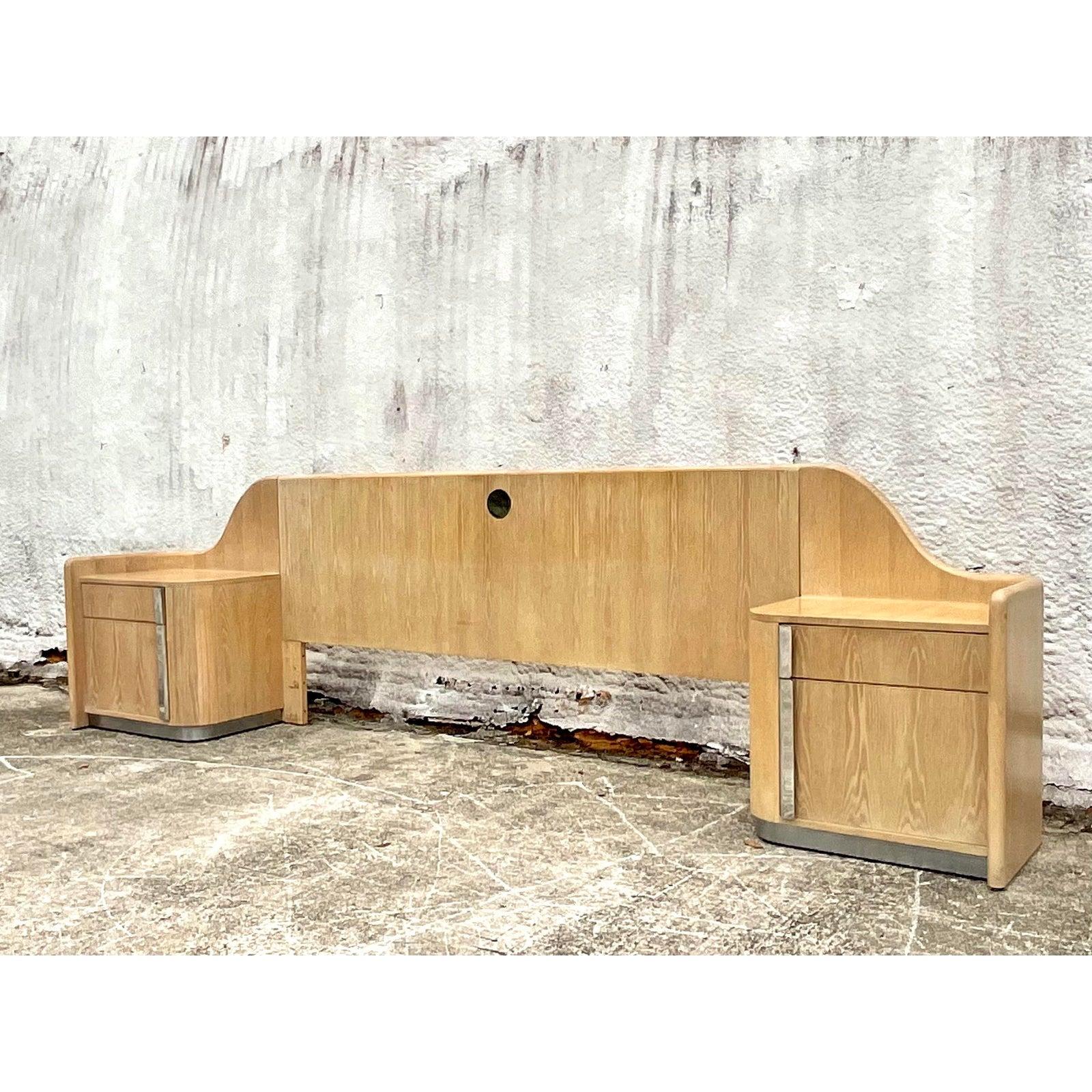Chrome Contemporary Jay Spectre for Century King Headboard