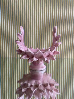 Contemporary Jean Roger Ceramic Bowl in Pink Glaze, France