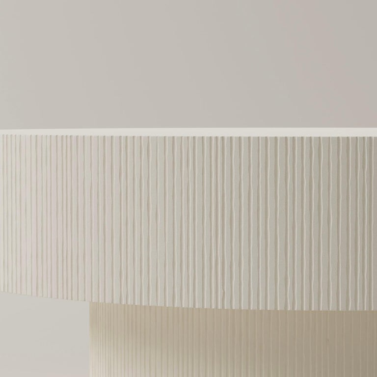 Contemporary Jesmonite Coffee Table, Pilotis Carved Table by Malgorzata ...