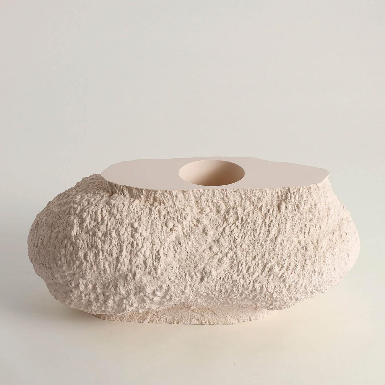 Contemporary Jesmonite Vessel, Acacia by Malgorzata Bany In New Condition For Sale In Warsaw, PL