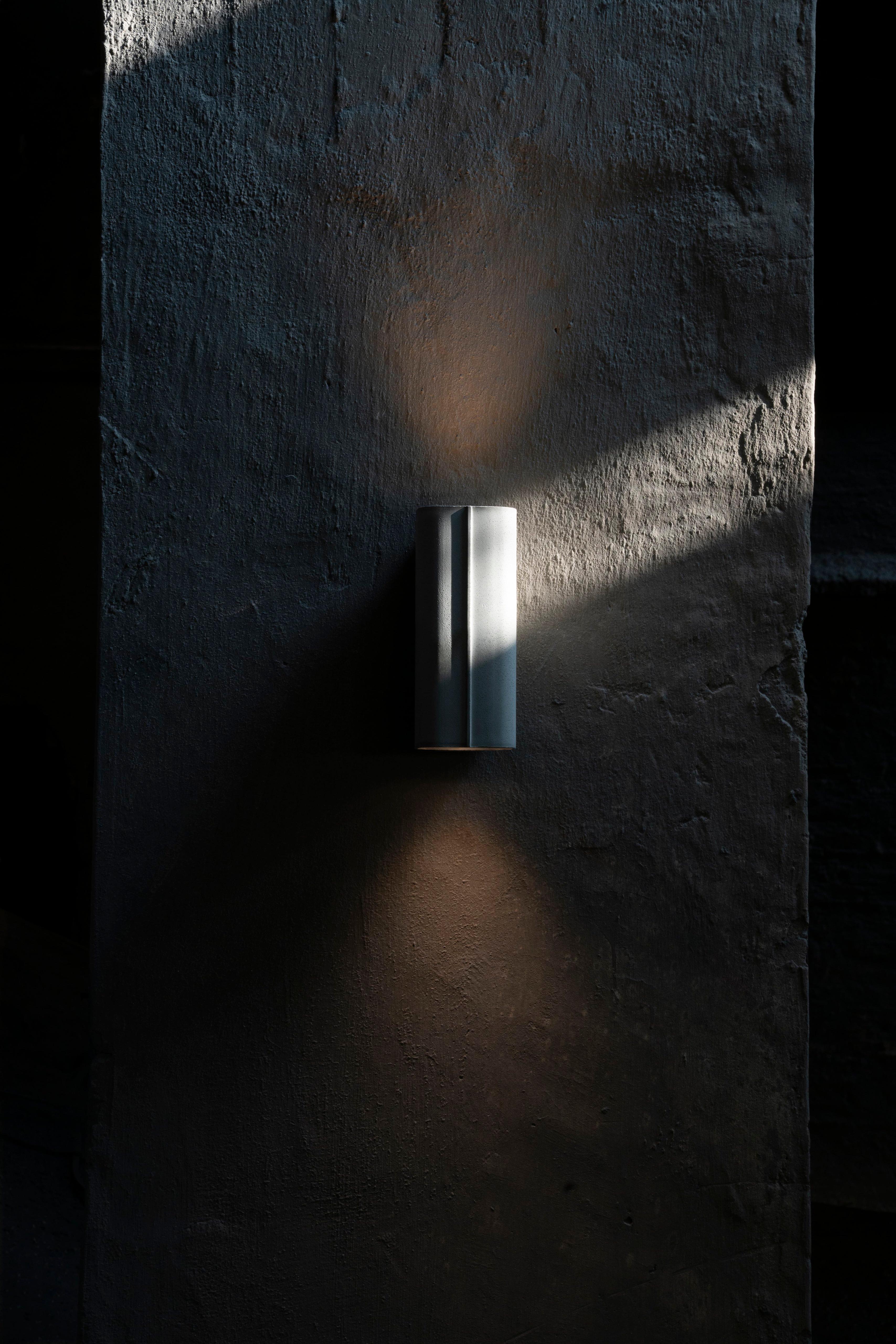 Chinese Contemporary 'JIU' Wall Lamp in Concrete For Sale