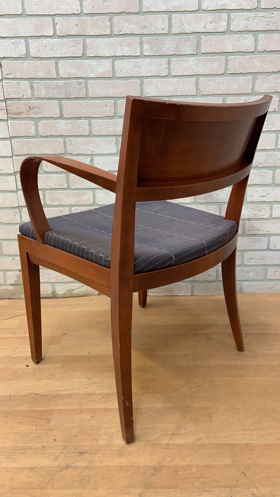 Contemporary Jonathan Crinion for Knoll Wood Side Dining Armchairs, Set of 6 In Good Condition For Sale In Chicago, IL
