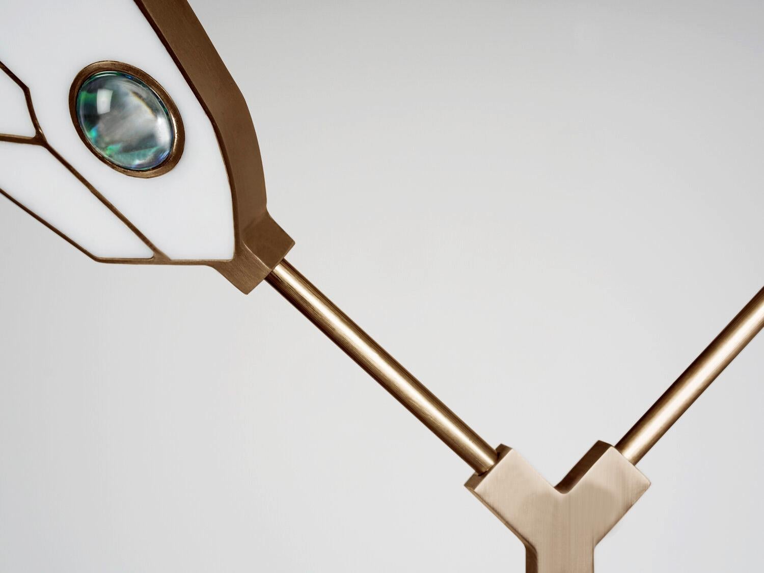 Contemporáneo Joni Config. Lámpara de 1 LED con Cristal y Concha de Páua Siglo XXI y contemporáneo en venta