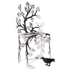 Contemporary Joy de Rohan Chabot Black & White Forged Winter Chair 